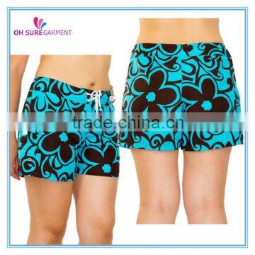 100% polyester womens quick dry board shorts