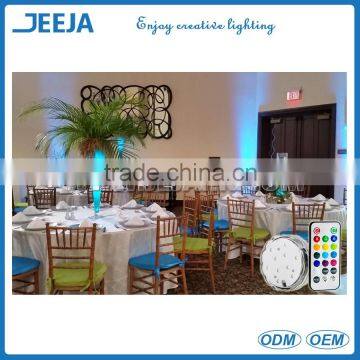 10 Single white leds light base for wedding decoration remote controlled