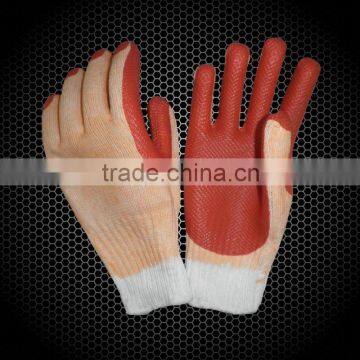 8 GAUGE PROTECTION SEAMLESS GLOVE REINFORCED WITH VULCANIZED NATURAL RUBBER IN RED