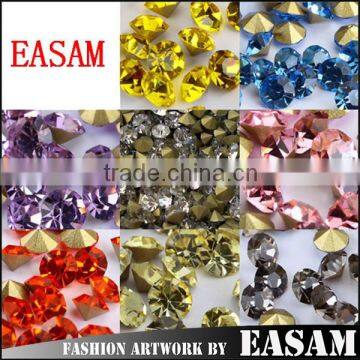 Fashion culet hot-fix rhinestone with many colors and sizes