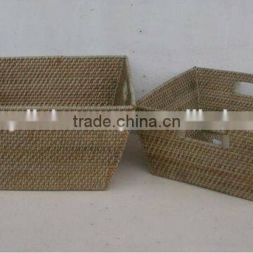 Full Rattan Basket For Storage And Home Decoration