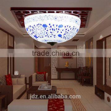 Modern Vintage Porcelain Chandelier Ceramic Wood Celling Light photo-3