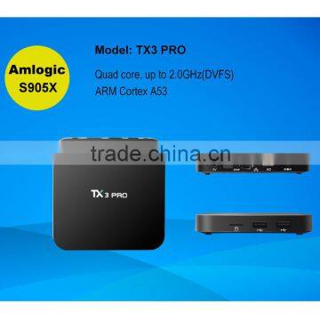 Android 6.0 Marshmallow TV BOX TX3 Pro Amlogic S905X 1G/8G Kodi 16.1 Quad Core TV Box