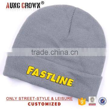 2016 Beanie Acrylic Plain Knit Beanie Hats for Men photo-2