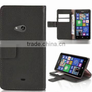 For black Nokia lumia 625 wallet leather case high quality factory's price