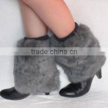 Fad Trend 20cm Rabbit Fur Leg Warmers Short Animal Fur Boot Socks Good Quality