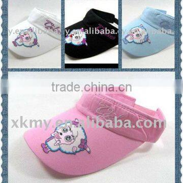 child embroidery 100%cotton sun visor