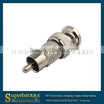 stright BNC Male Plug to RCA male Jack Adapter Change the Connector