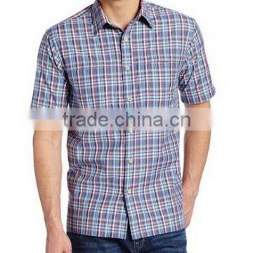 yarn dyed plaid fashion fancy shirts for men