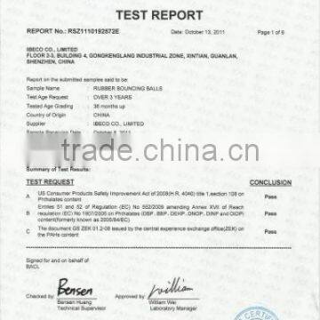 Phthalate Free, PAH(Pass)