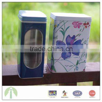 Evergreen Tin Box 12.35*8.00*18.65 cm Round Head Rectangle With Lift-off Lid and PVC Window photo-6