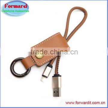 Portable Usb2.0 Round Key Clip Leather Key Clip Micro Usb Data Cable Wholesale photo-3