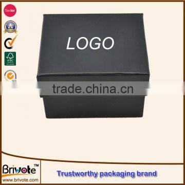 IN STOCK small black custom logo two pieces paper box for watch