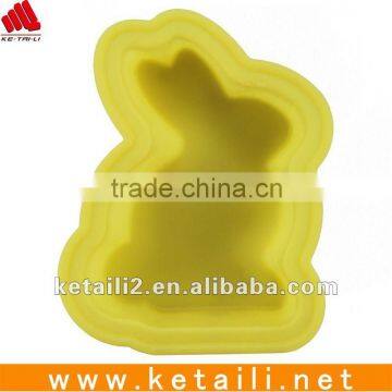 cute rabbit shape silicone cake mould