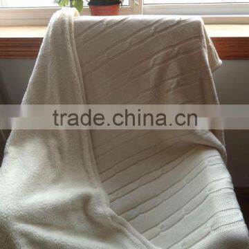cable knit blanket