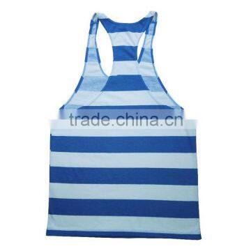 Wholesale Mens Stripe Gym Fitness Tank Top photo-2