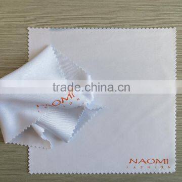 white microfiber lens cleaning cloth one color silk screen printing customized