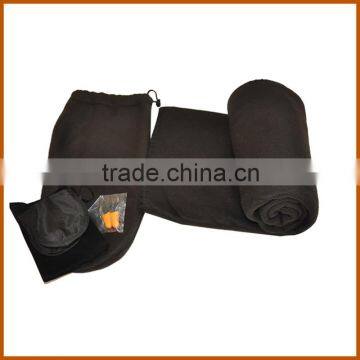 China Factory Plaid Colorful Fleece Airline Blanket