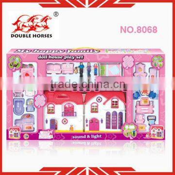 Plastic village toy simulation castle toy