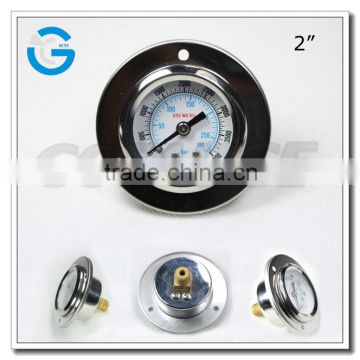 High quality stainless steel brass internal flange panel pressure gauge (40mm)