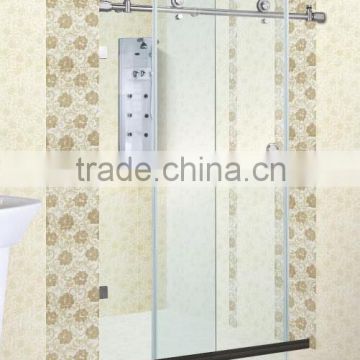 sliding door frameless shower room