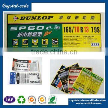 PET Self Adhesive Tyre Label Sticker photo-6