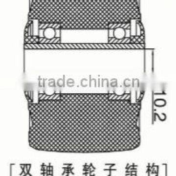 A1 Series Threaded PA Caster Low Gravity Caster Double Wheels photo-4