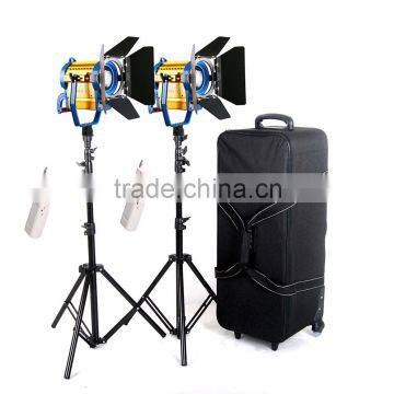 Wireless Remote + Bi-color 2XCE-1500WS LED Video Spotlight Light Kit+Stands+Bag