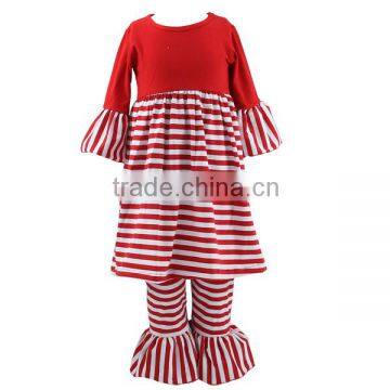 Kaiyo baby girls clothing set boutique stripe dress clothing wholesale children clothing