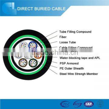 Double sheath and double armors 24 core fiber optic cable GYTA53