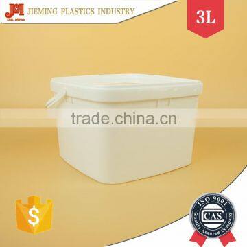Food Quality Square Plastic Box, 3L Cookie Container, Rectangle Cookie Box with Secure Seal Lid