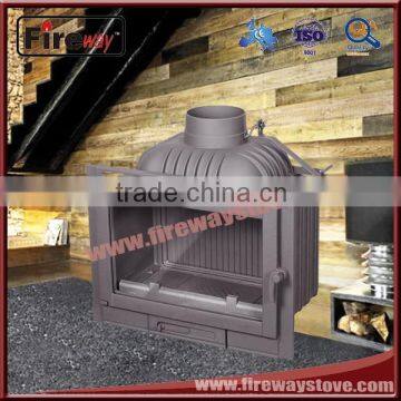 Smokeless charcoal cast iron fireplace design