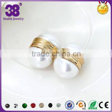 Chinese Imitation Jewellery With Gold Plated Earring Fashion Big Pearl Earrings photo-4