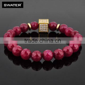 Express Jewelry Coral Pink Stone Bracelet photo-3