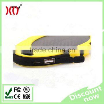 5000mAh Waterproof Solar Engery Power Bank With Light and 2 USB photo-5