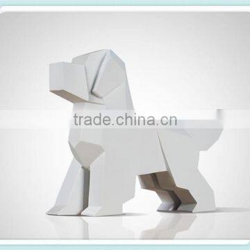 ceramic simple dog with flexagon design polygon dog