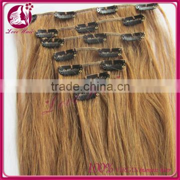 2014 top quality finest fashion grade 7A 100% human remy virgin all cuticle clip hair