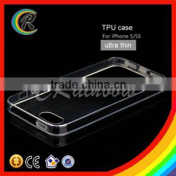 Manufacturer 0.3mm for iphone 5 5S soft TPU sillicon case cover