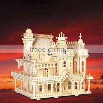Fantasy Villa Dol House Model-3D Wood Puzzle-Great Learning Toy Hobby Item