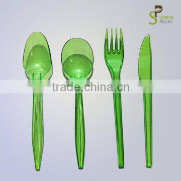 Disposable food grade plastic utensils