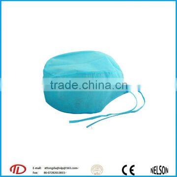 light color disposable nonwoven nurse surgical bouffant caps