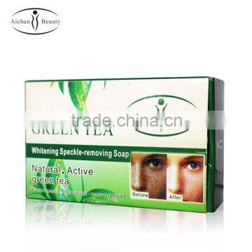 Wholesaler Aichun Beauty natural green tea whitening freckle removing soap