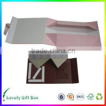 Special High Quality Hand Made Matt Laminated Paper Flat Foldable Gift Tie Box photo-3