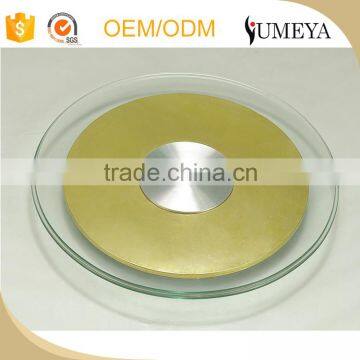 Wholesale high quality custom round tempered glass lazy susan for hotel used