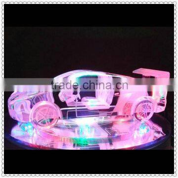 Fashion Crystal Sports car Model With LED Lighting Base