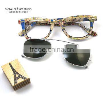 Retro Fashion New York City subway map design Women/Men Acetate Clear Lens Eyeglasses Optical Eyewear 51BG29009 RX ABLE EYEGLASS