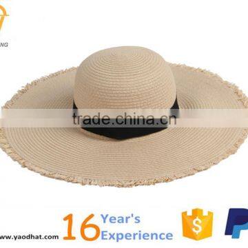 ladies wide brim floppy paper straw hats