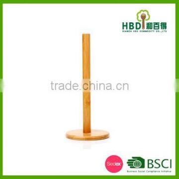 BSCI factory High quality bamboo wood Kitchen roll holder, roll holder wholesale