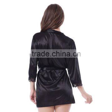 New Arrival Comfortable Black Sexy Mature Sleepwear photo-3