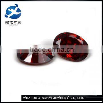 Synthetic oval cut garnet cubic zirconia jewellery lloose gemstone decoration